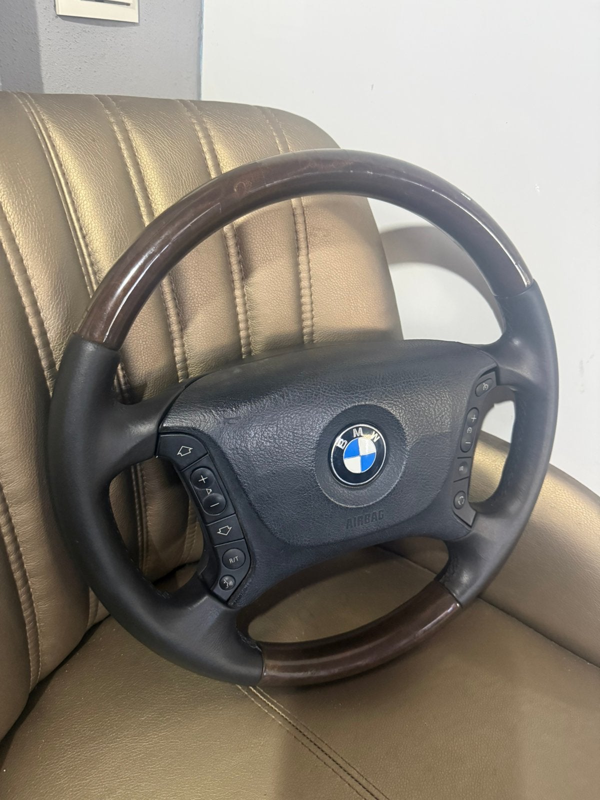 Bmw half leder half hout stuurwiel, Ophalen of Verzenden, Nieuw, BMW