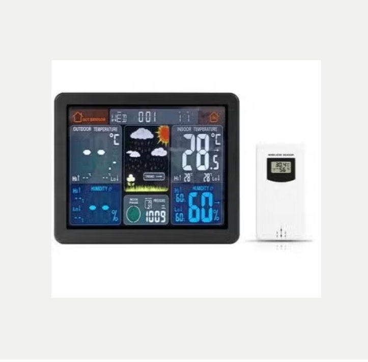 Draadloos Weerstation met Wekker & Thermometer, Ophalen of Verzenden, Nieuw