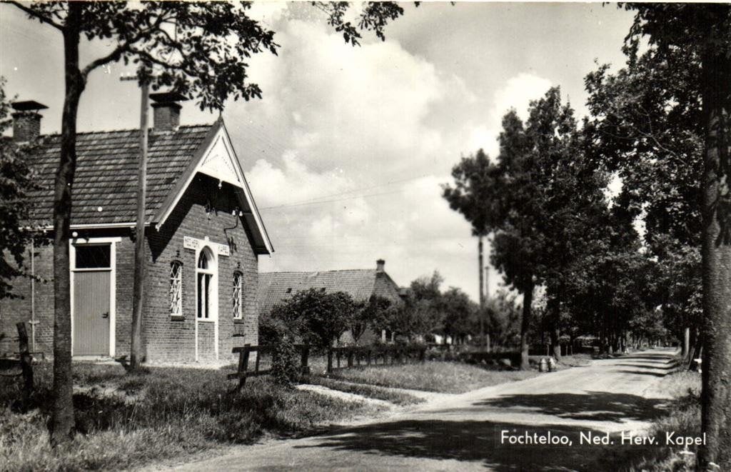 Fochteloo, Ned. Herv. Kapel - ongelopen, Ophalen of Verzenden, 1940 tot 1960, Ongelopen, Friesland