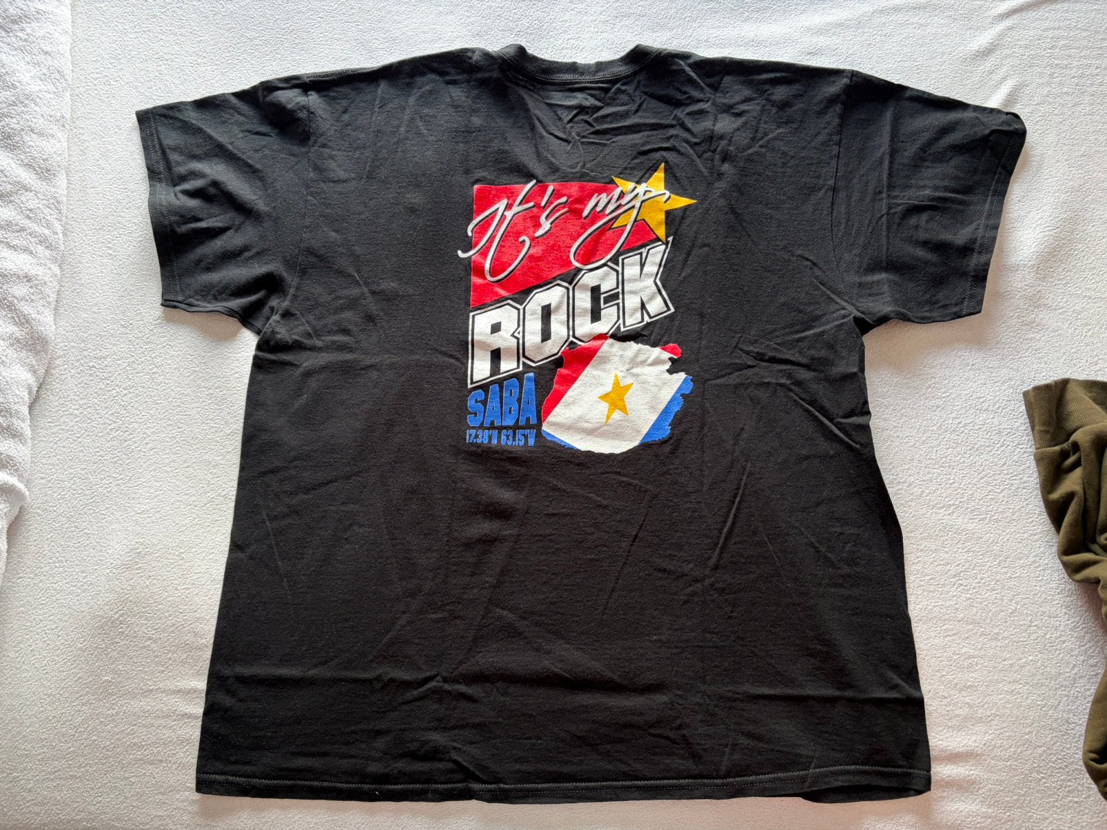 Saba it’s my rock t-shirt xxl 2xl foto op achterkant, Verzenden, Zo goed als nieuw, Overige maten, Zwart