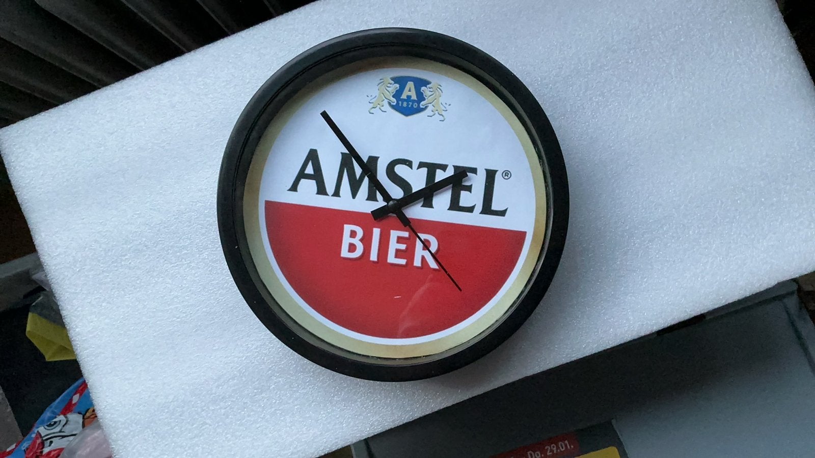 Amstel klok, Verzamelen, Biermerken, Ophalen of Verzenden, Zo goed als nieuw, Amstel