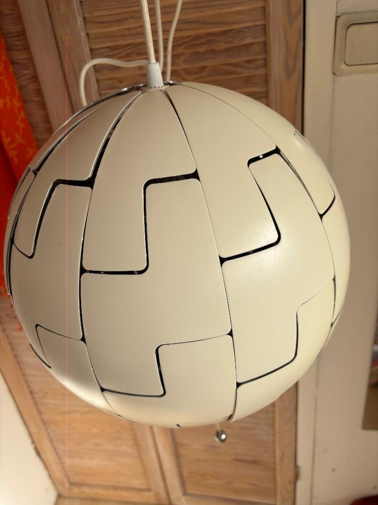 Ikea hanglamp zilverkleurig, Ophalen of Verzenden, Zo goed als nieuw, Kunststof, Minder dan 50 cm