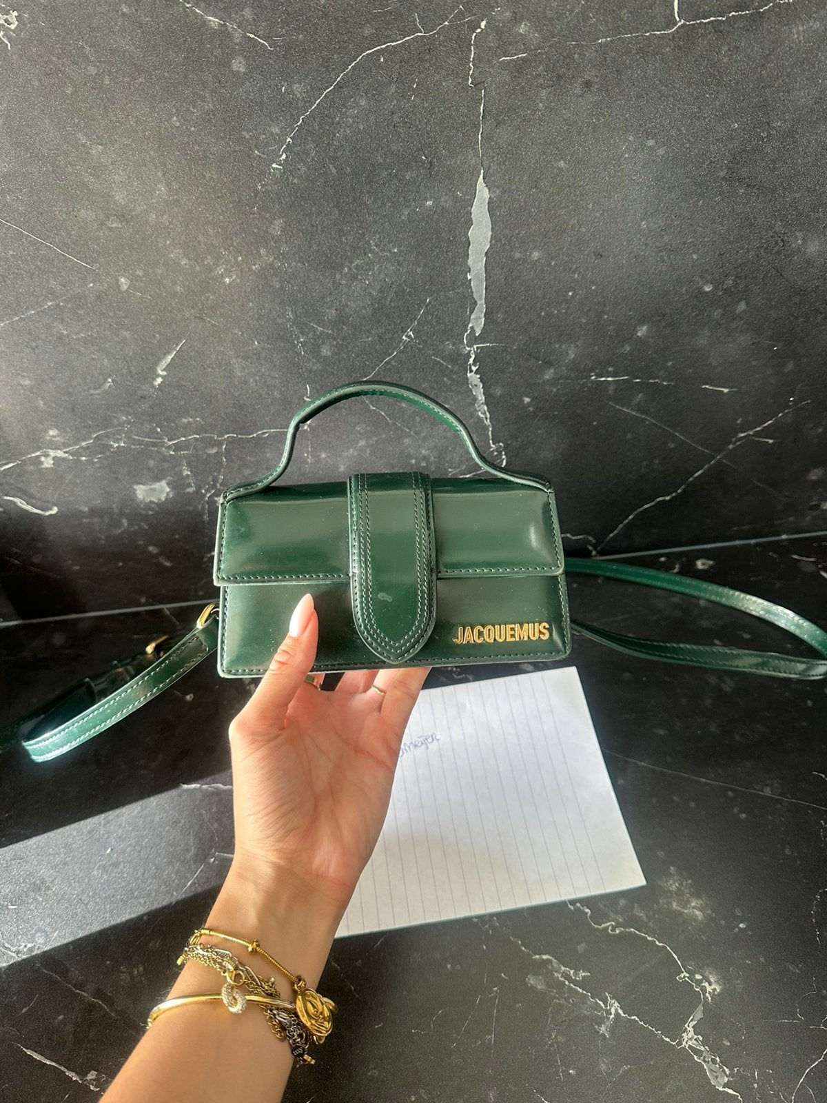 Jacquemus tas, Ophalen of Verzenden, Zo goed als nieuw, Groen, Schoudertasje