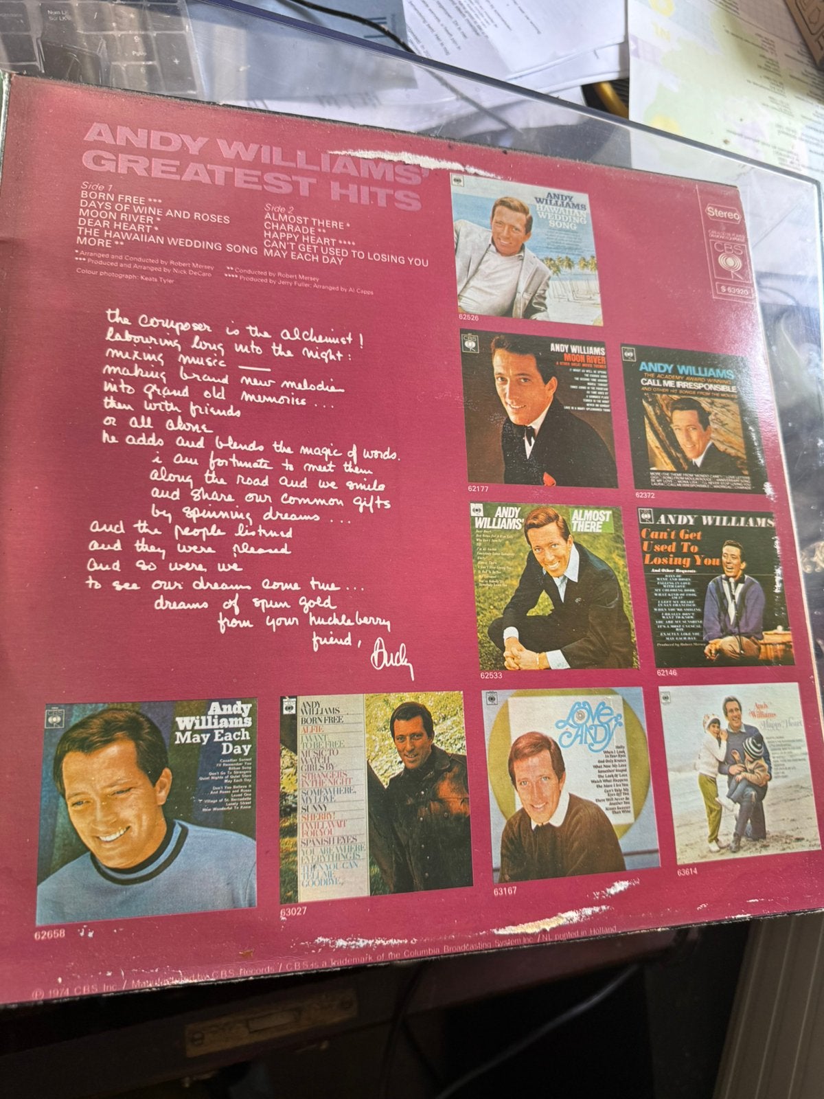 ANDY WILLIAMS GREATEST HITS, Ophalen, Zo goed als nieuw