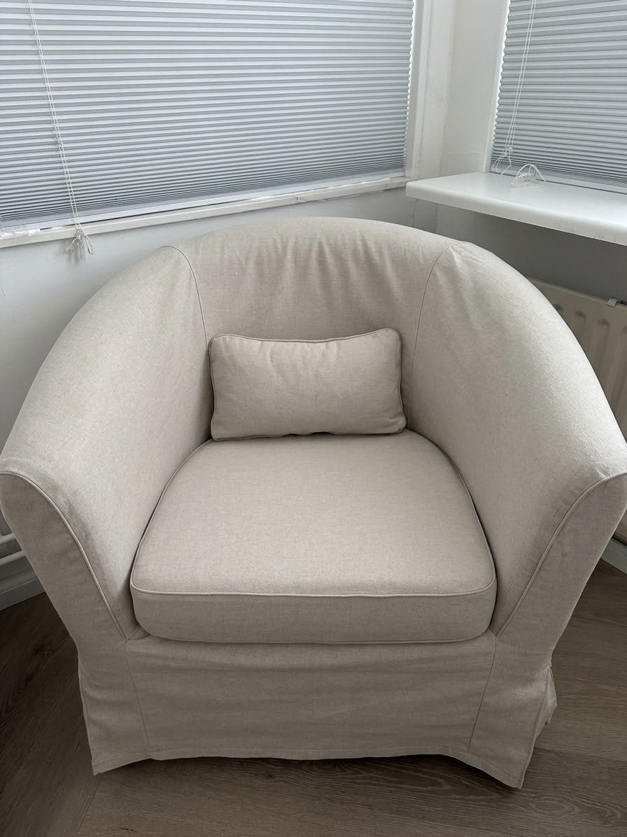 IKEA TULLSTA Fauteuil Lofallet beige - Zo goed als nieuw, Ophalen, Zo goed als nieuw, Stof, 75 tot 100 cm