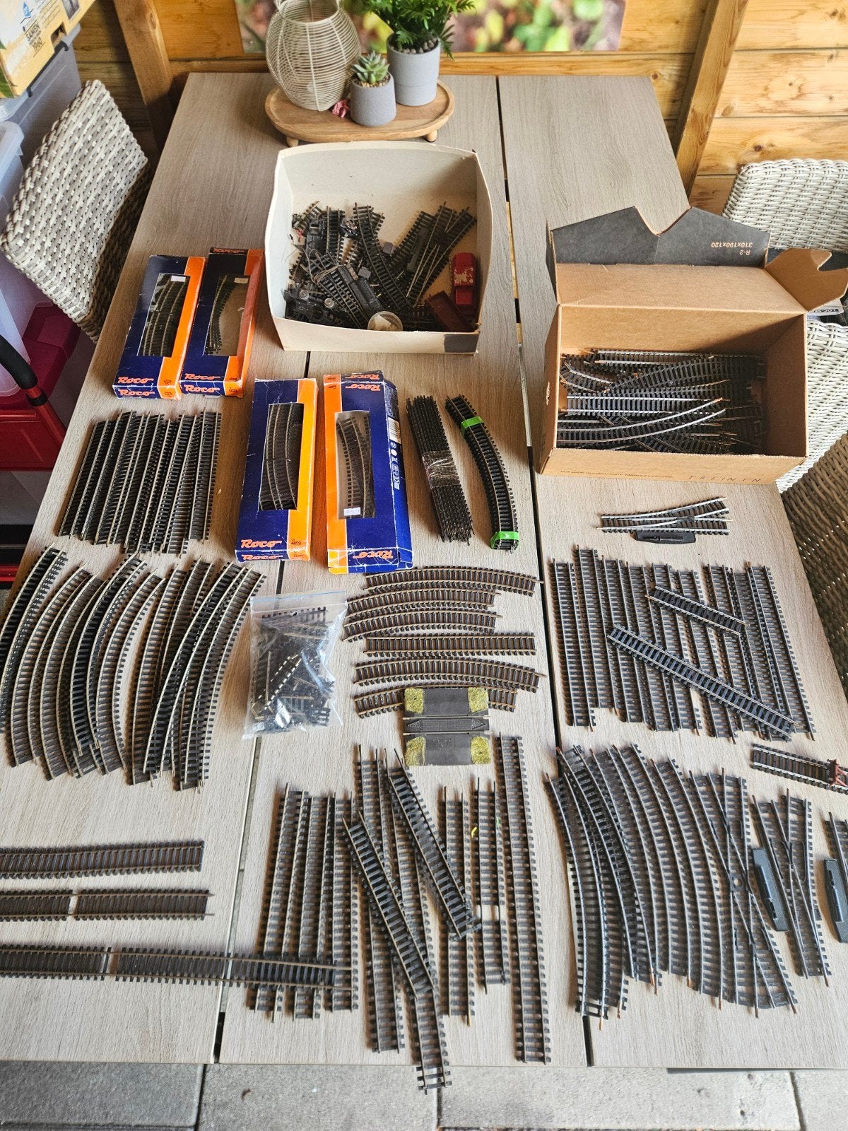 Grote partij Roco H0 modelspoor rails en wissels, Gebruikt, Gelijkstroom, Fleischmann, Rails