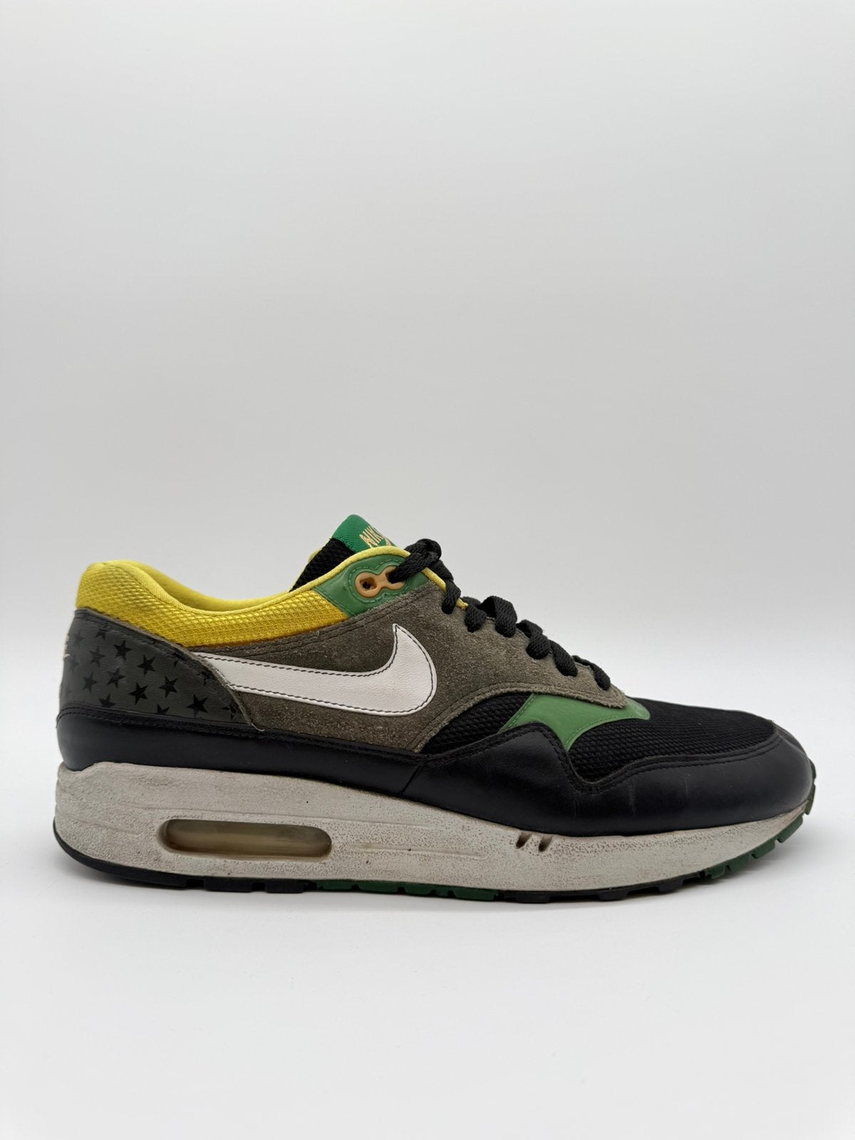 Nike Air Max 1 Friendly Football Pack Black Green Maze EU 44, -, Zwart, -, Ophalen of Verzenden