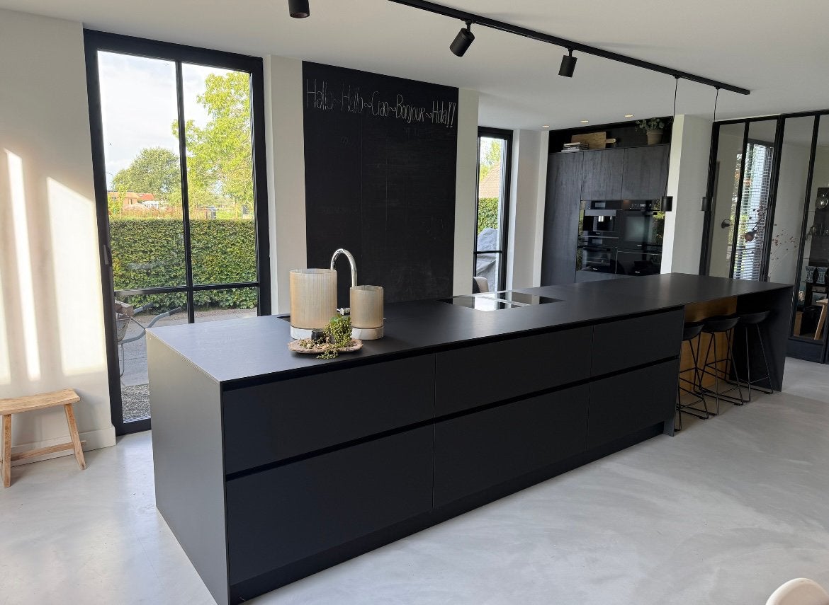 Luxe maatwerkkeuken Eggersmann | Miele | BORA | Quooker |, Gebruikt, Overige materialen, Zwart, Overige typen
