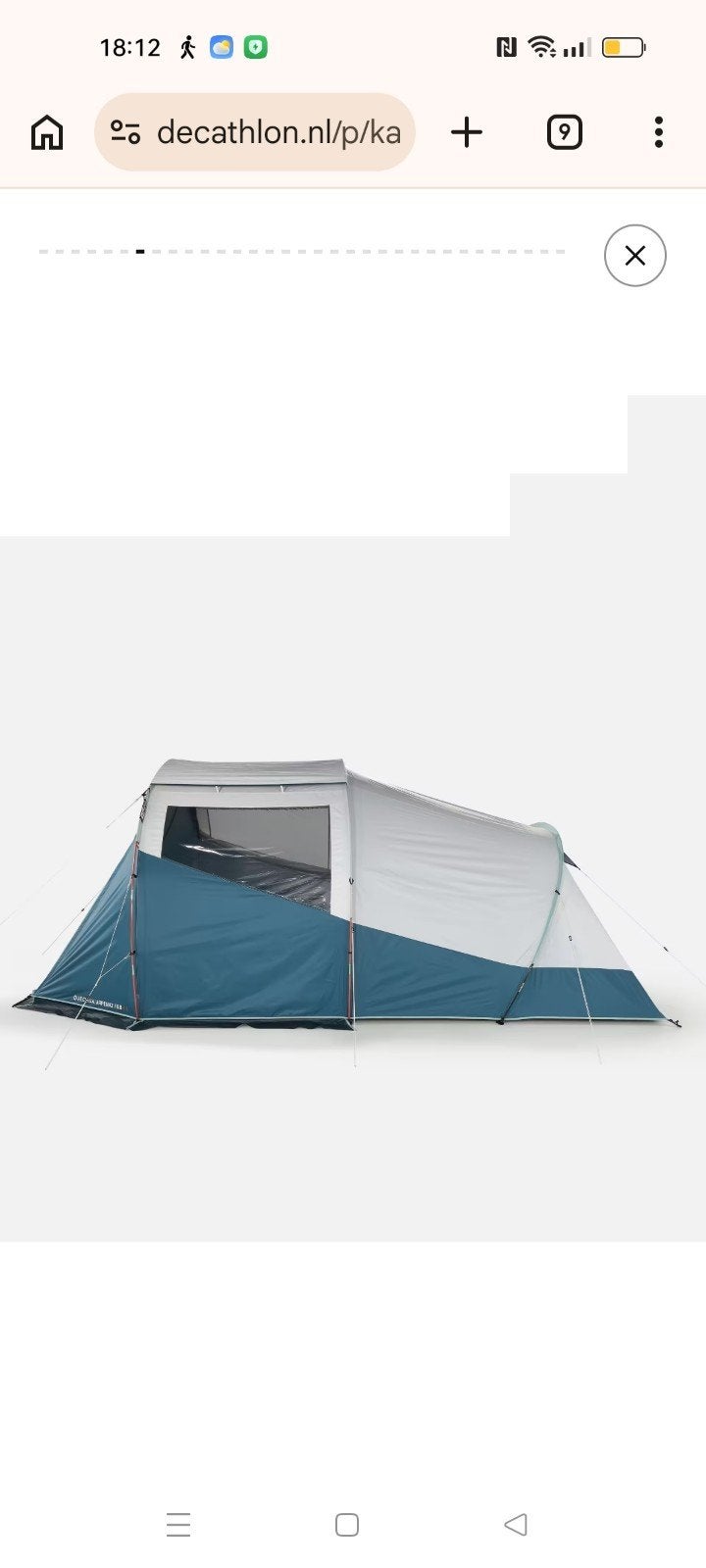 Quechua Kampeertent Arpenaz 4.1 Fresh & Black 4 personen, Ophalen of Verzenden