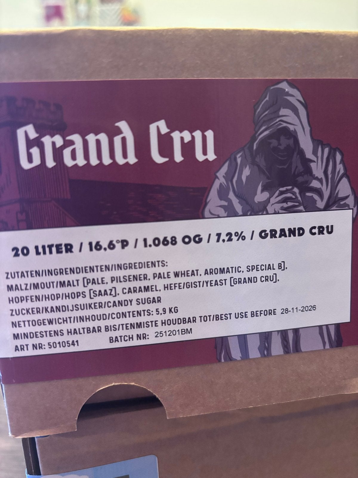 Grand Cru Bierbrouwpakket - 20 Liter, Ophalen of Verzenden, Nieuw