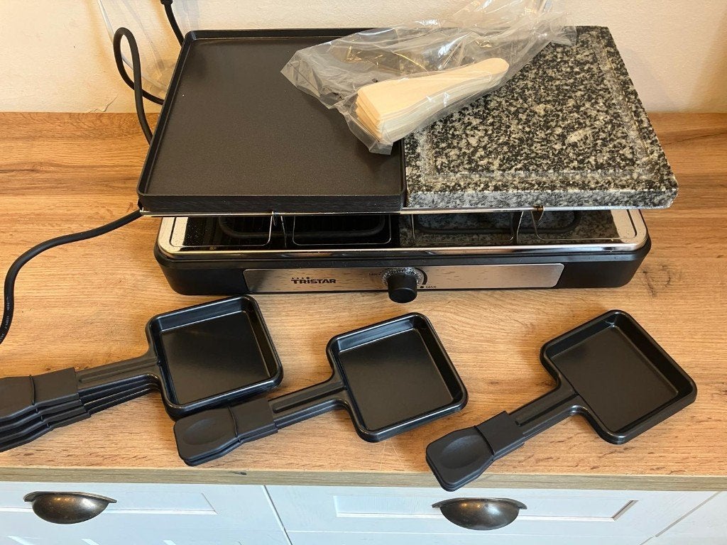 Tristar Elektrische Raclette Gourmet Grill voor 8 Personen, Ophalen of Verzenden, Zo goed als nieuw, 8 personen of meer