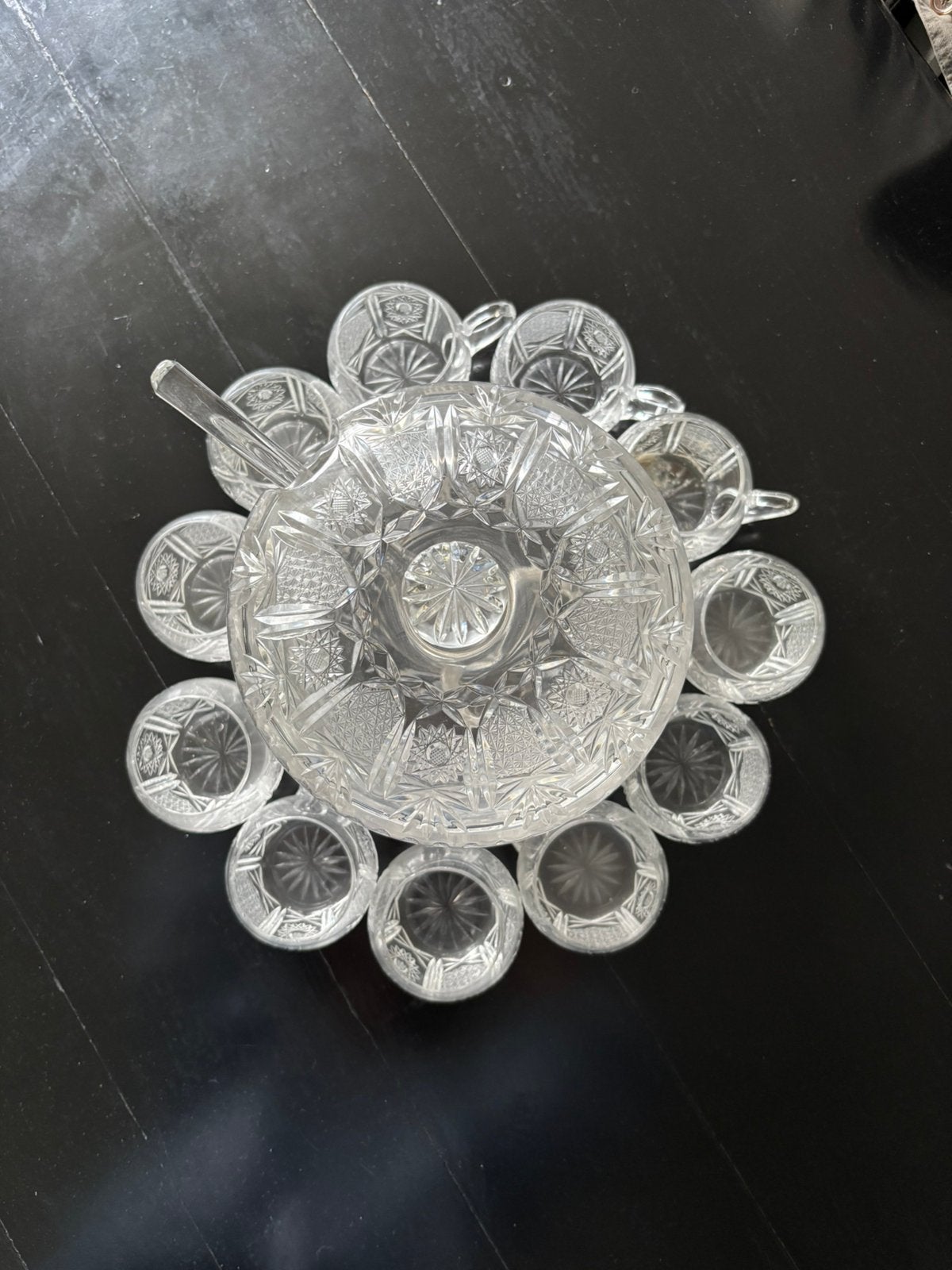 Kristallen punch bowl, Antiek en Kunst, Ophalen