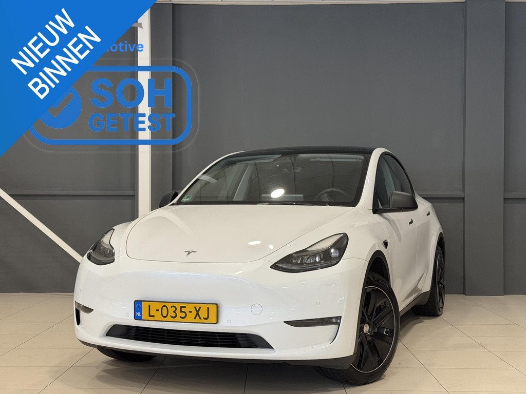 Tesla Model Y Long Range AWD 75 kWh | Trekhaak | SOH 91,7% |, Auto's, Tesla, Automaat, Stof, Gebruikt, 495 min