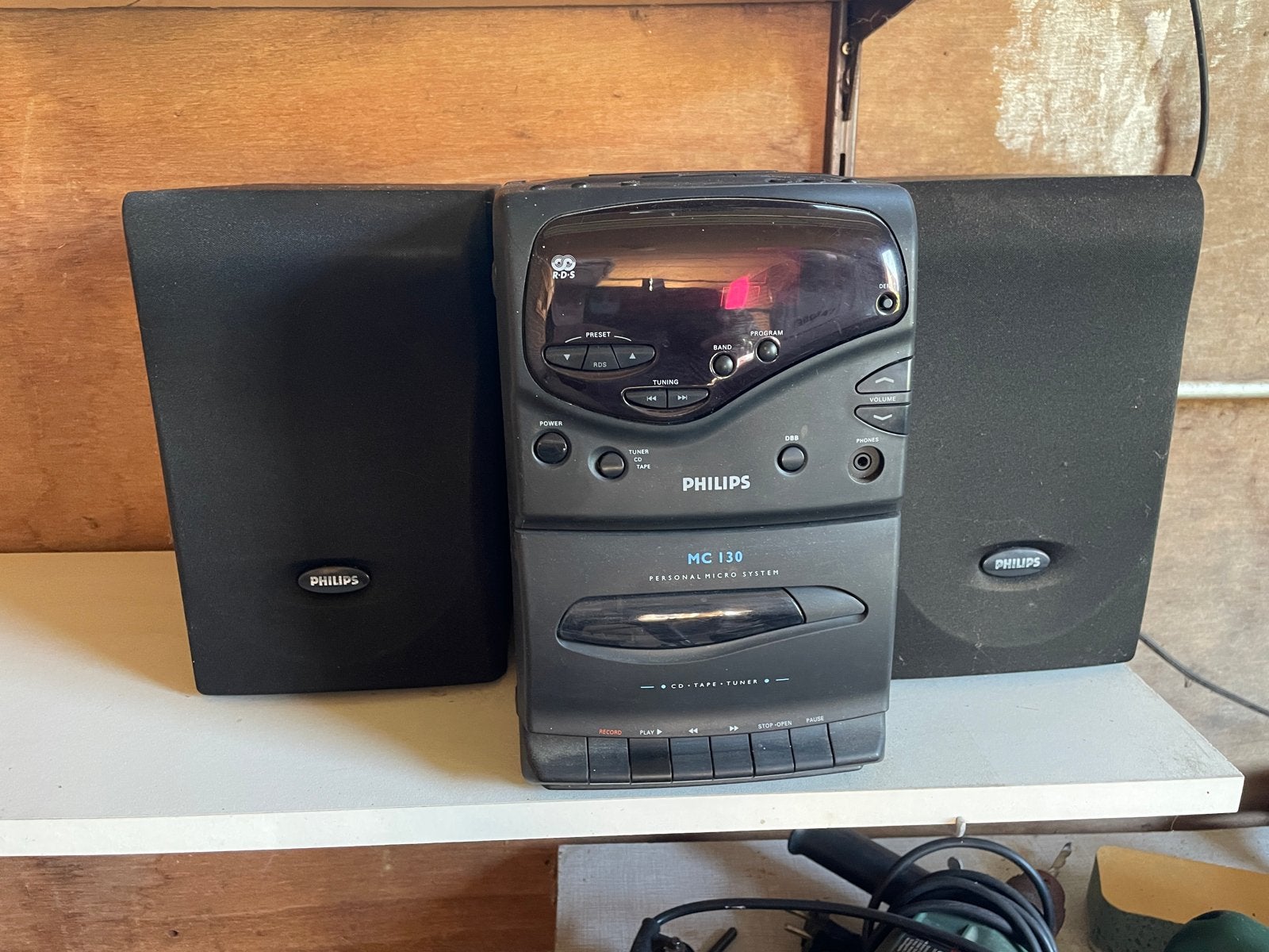 Radio- casette cdspeler met boxjes te koop, Ophalen, Gebruikt, Radio, Met cd-speler