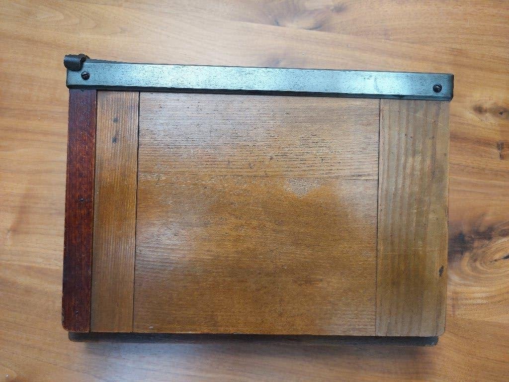 Antieke guillotine foto/papier snijder., Ophalen