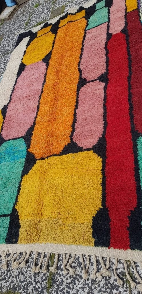 Handgeknoopt Berber kleed wol 256x153cm, 150 tot 200 cm, 200 cm of meer, Ophalen of Verzenden, Zo goed als nieuw