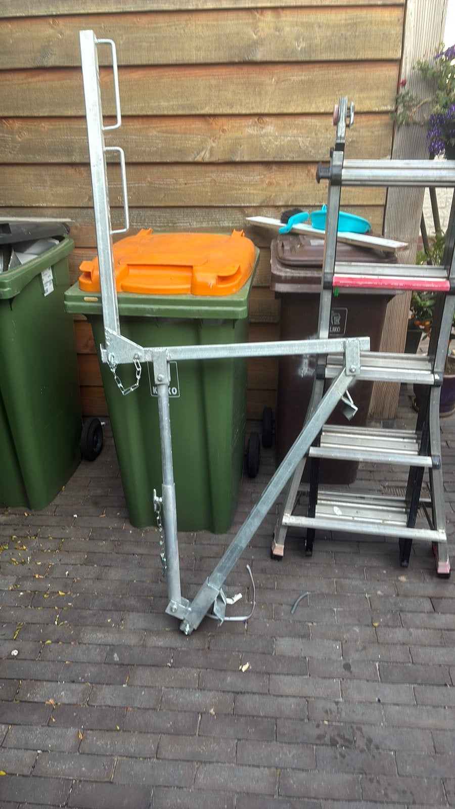 2 dakschragen met leuning houder, Ophalen, Zo goed als nieuw, Overige typen, Minder dan 2 meter