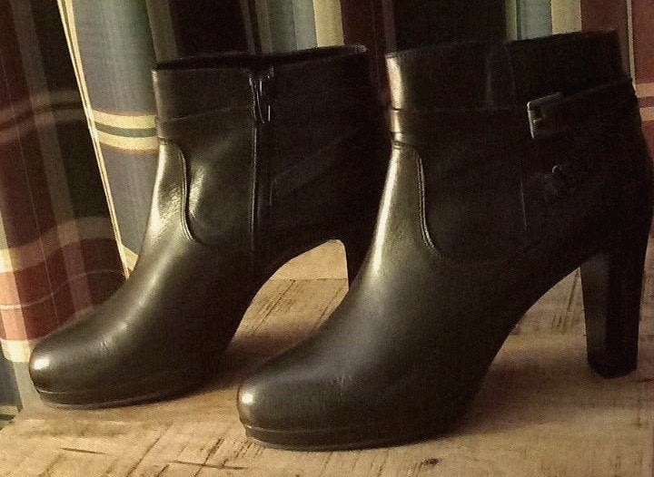 Elegante Manas dames laarzen, Zwart, Lage of Enkellaarzen, Manas, Nieuw