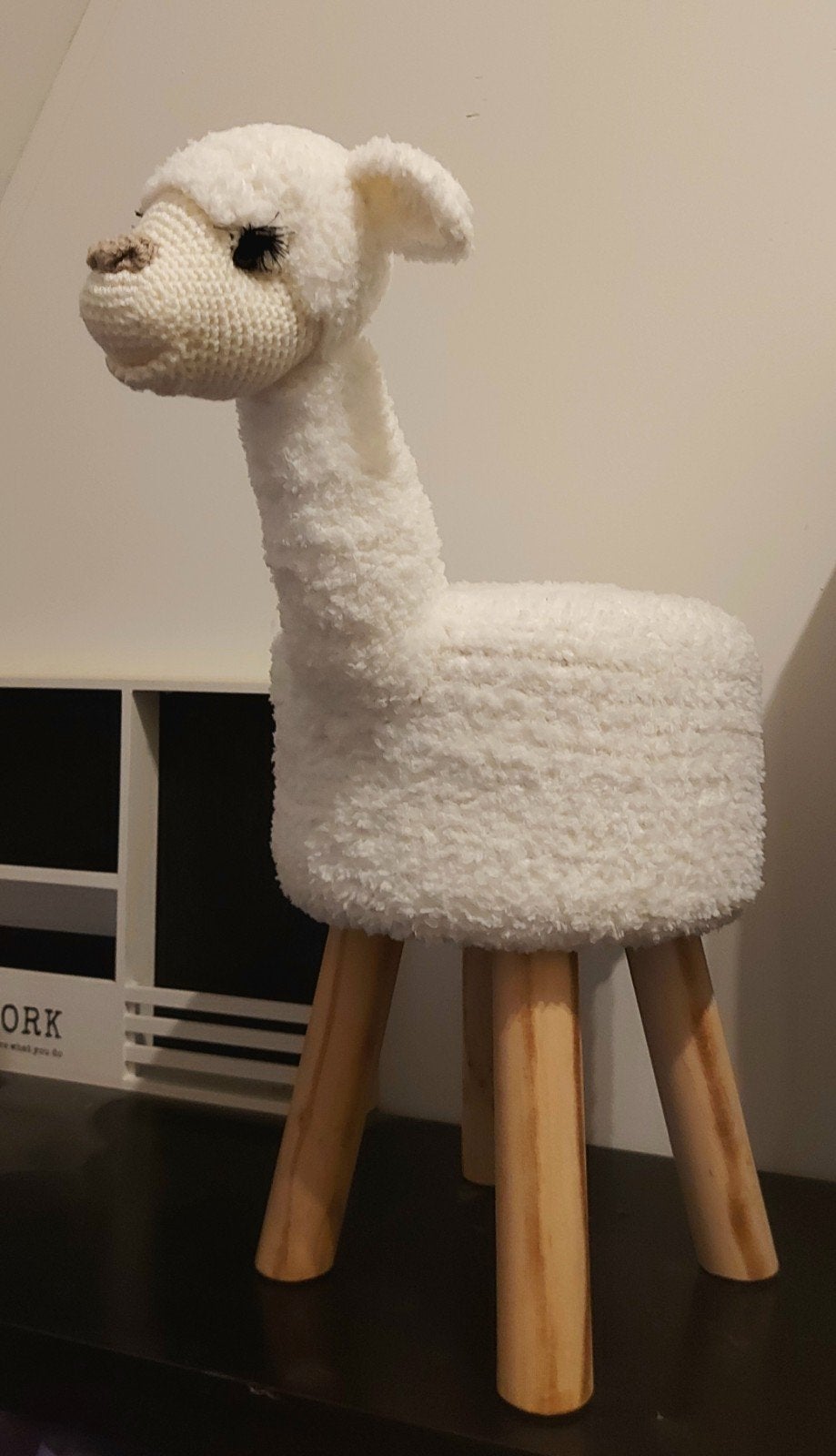 Alpaca Dierenkruk - Gehaakt en Knuffelzacht, Ophalen of Verzenden, Nieuw, Hout