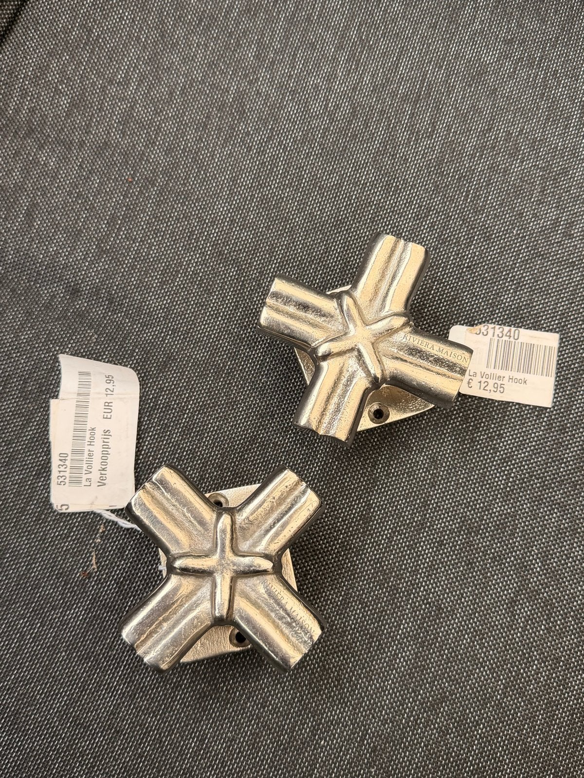 Riviera Maison La Vollier Hook Wandhaken (set van 2), Wandhaken, Nieuw, Ophalen of Verzenden, Minder dan 100 cm