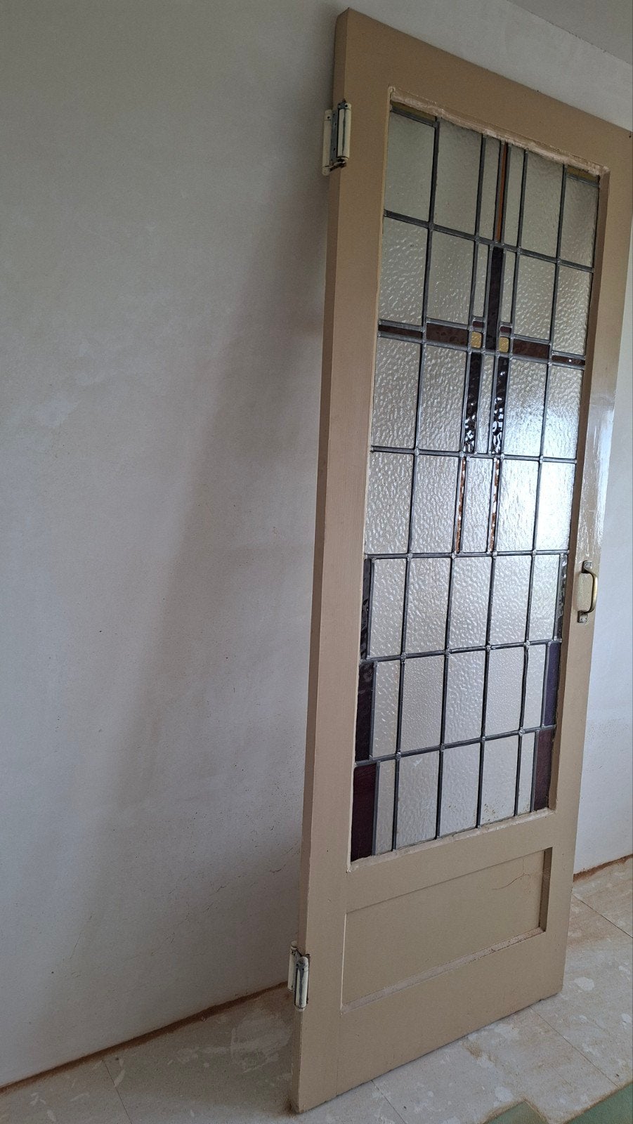 Mooie glas in lood deur - ook geschikt als binnendeur, Gebruikt, 80 tot 100 cm, 215 cm of meer, Binnendeur