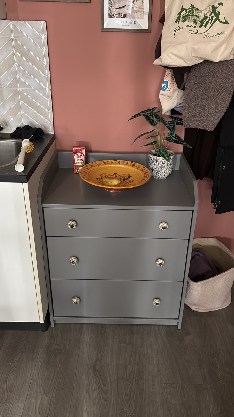 Hauga ladekast IKEA, Huis en Inrichting, Ophalen, 50 tot 100 cm, Zo goed als nieuw, 3 of 4 laden