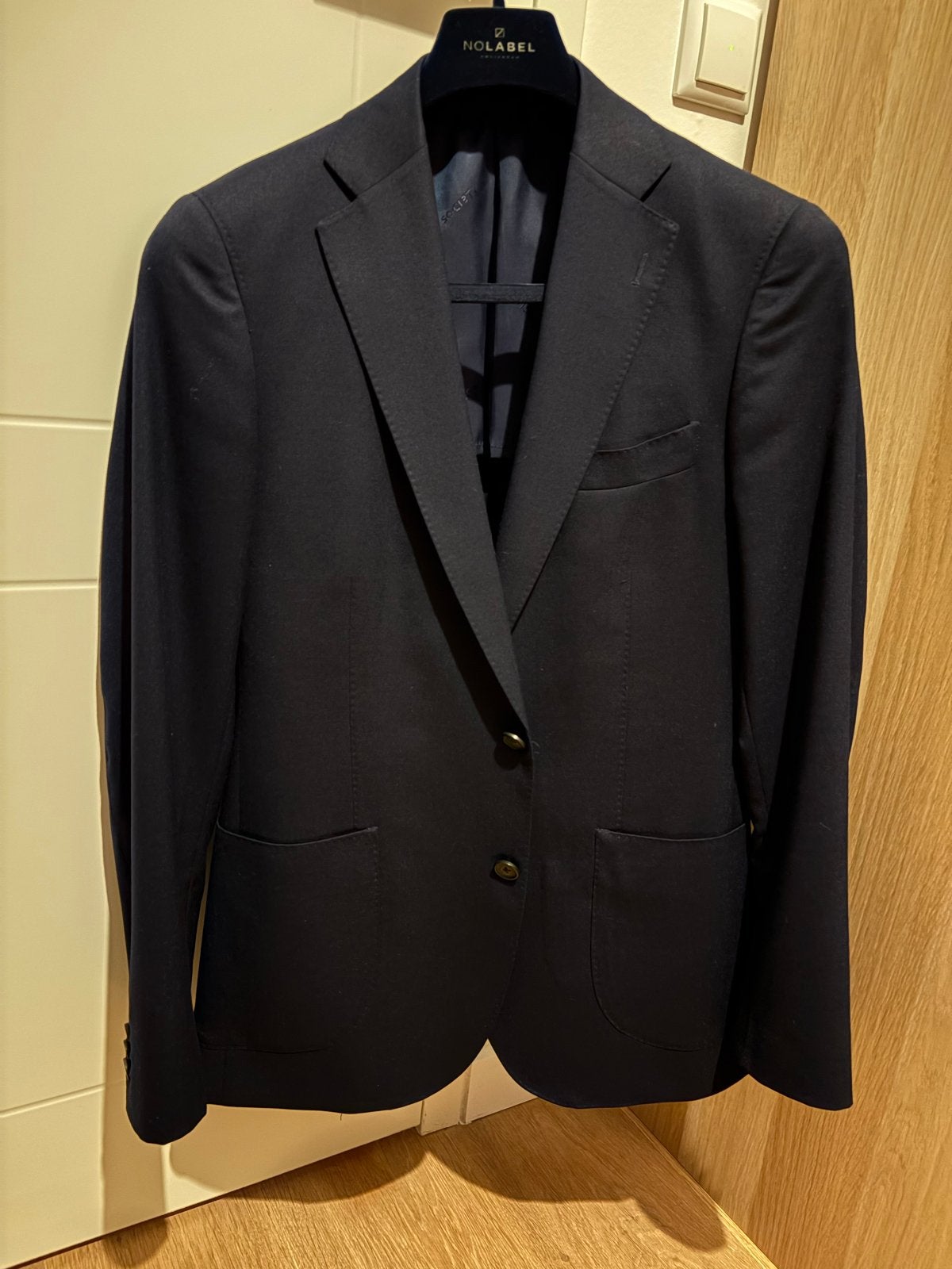 Society Shop navy pak/kostuum Maat 46 (past ook 48), Kleding | Heren, Ophalen of Verzenden, Gedragen, Maat 46 (S) of kleiner, Blauw