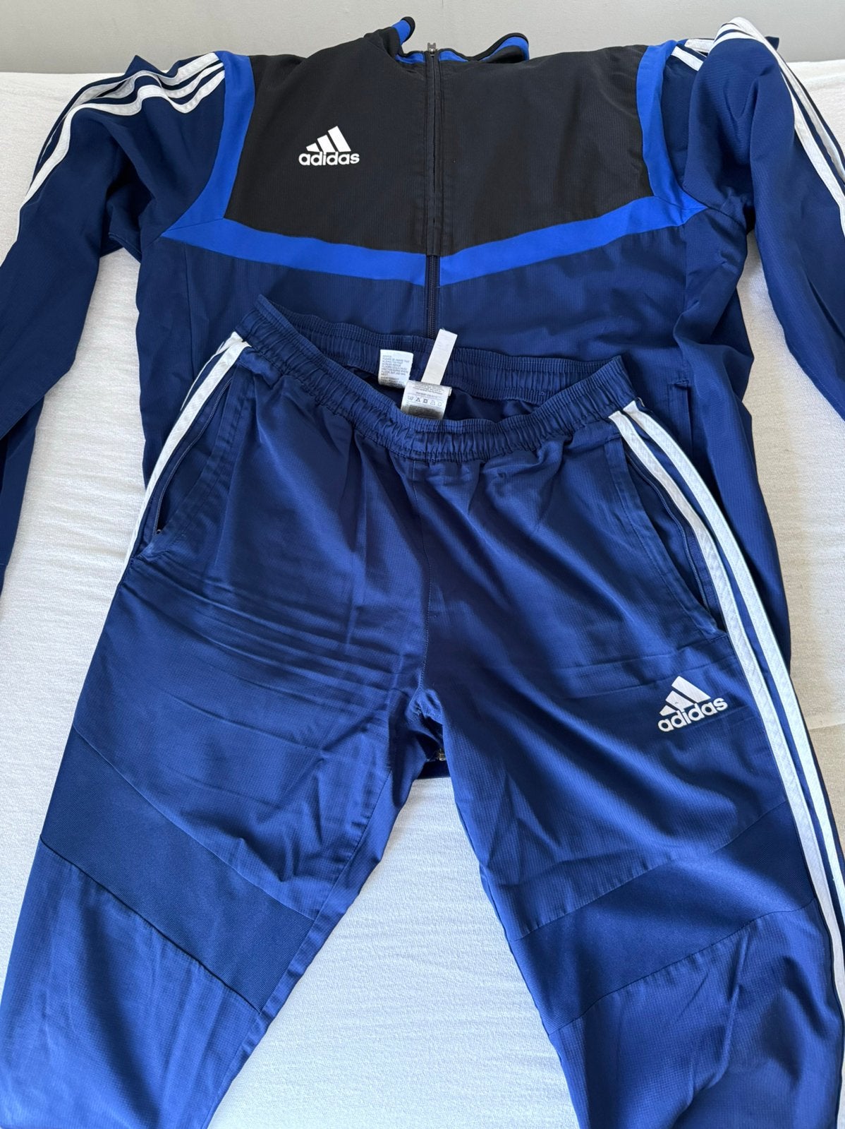 Adidas trainingspak, Kleding | Heren, Ophalen of Verzenden, Zo goed als nieuw, Blauw, Voetbal