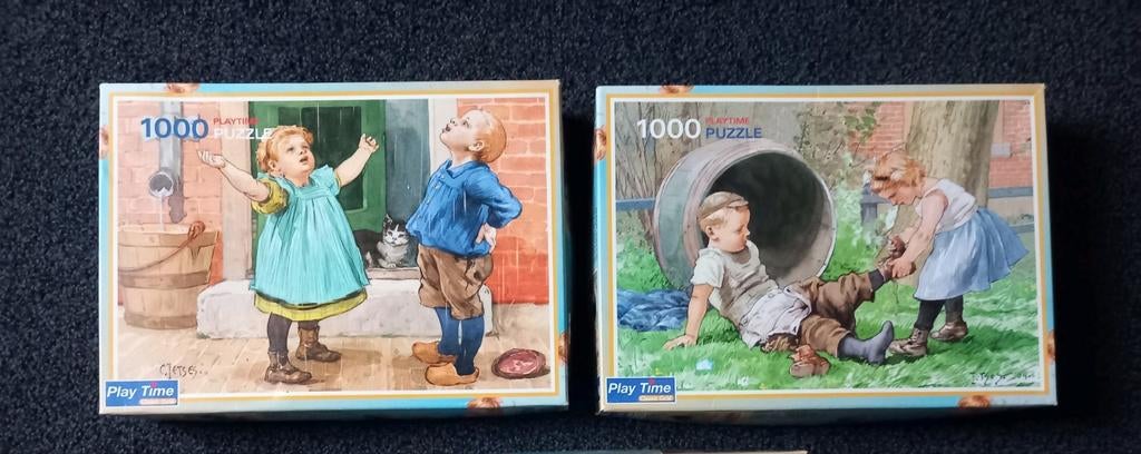 2 legpuzzels, Ot en Sien, Ophalen of Verzenden, 500 t/m 1500 stukjes, Zo goed als nieuw, Legpuzzel