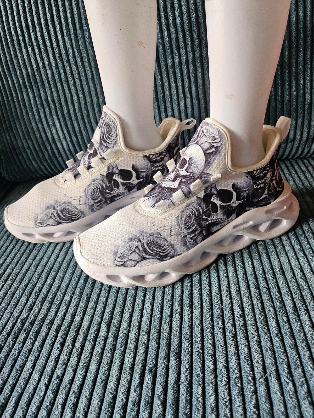 Lichtgewicht Skull Sneakers - Z.G.A.N. Maat 41, Ophalen of Verzenden, Zo goed als nieuw, Wit, Sneakers of Gympen