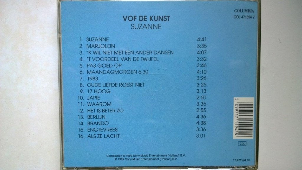 VOF De Kunst - Suzanne, Ophalen of Verzenden, Zo goed als nieuw, Pop, Album