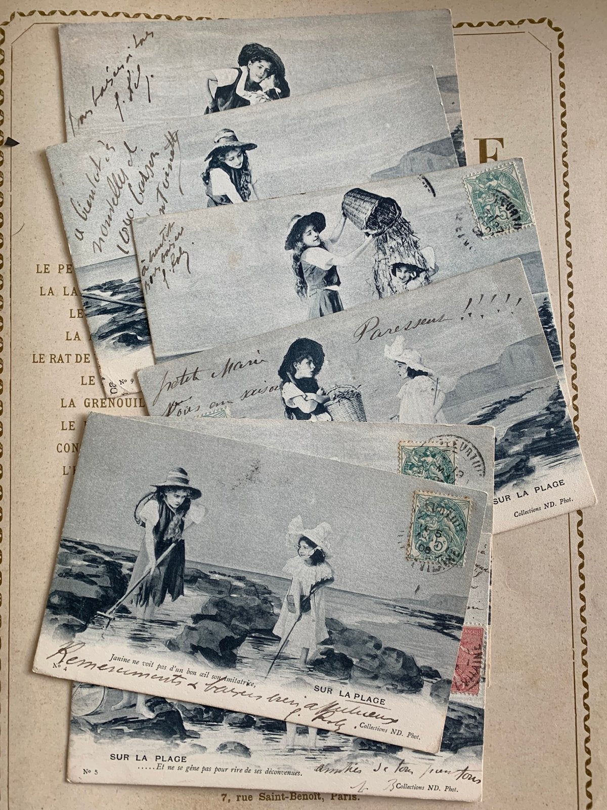1906 Sur la Plage - op het strand (VV), Ophalen of Verzenden, Voor 1920, Gelopen, Kinderen