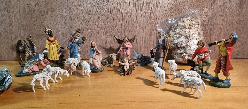 kerststal set (vintage), Ophalen of Verzenden, Zo goed als nieuw