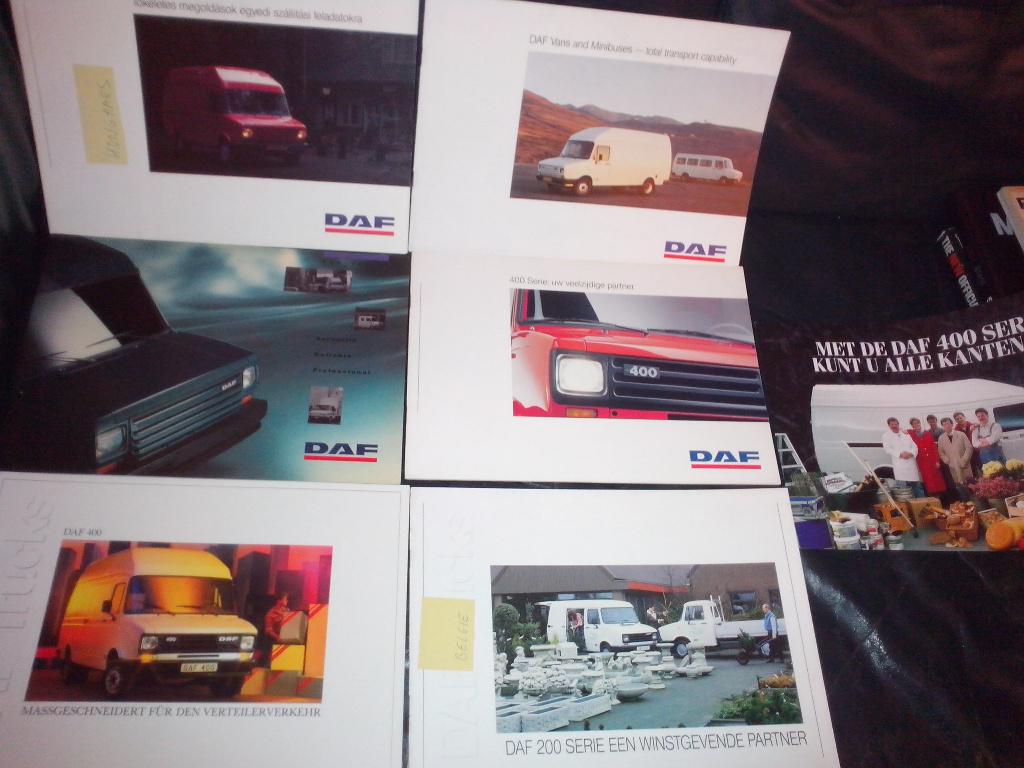 7x Leyland DAF 200 & 400 folders brochures Nederlands+Engels, Ophalen of Verzenden, Zo goed als nieuw, Overige merken