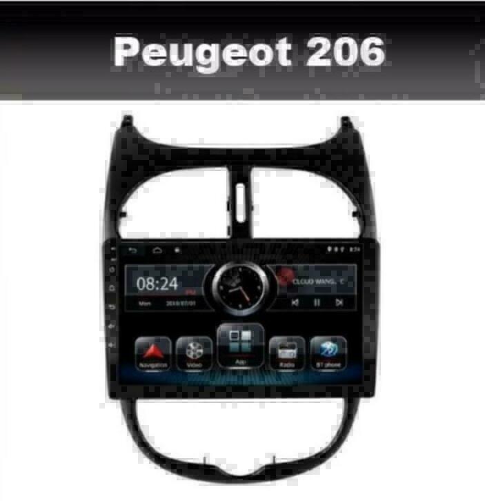 Peugeot 206 radio navigatie android 9.0 wifi dab+ bluetooth, Ophalen of Verzenden, Nieuw