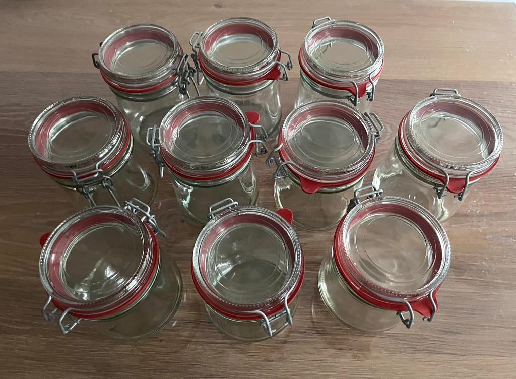 10 beugelpotten 720ml *nieuw en ongebruikt*, Huis en Inrichting, Keuken | Potten en Pannen, Nieuw, Pot, Bus of Blik, Ophalen
