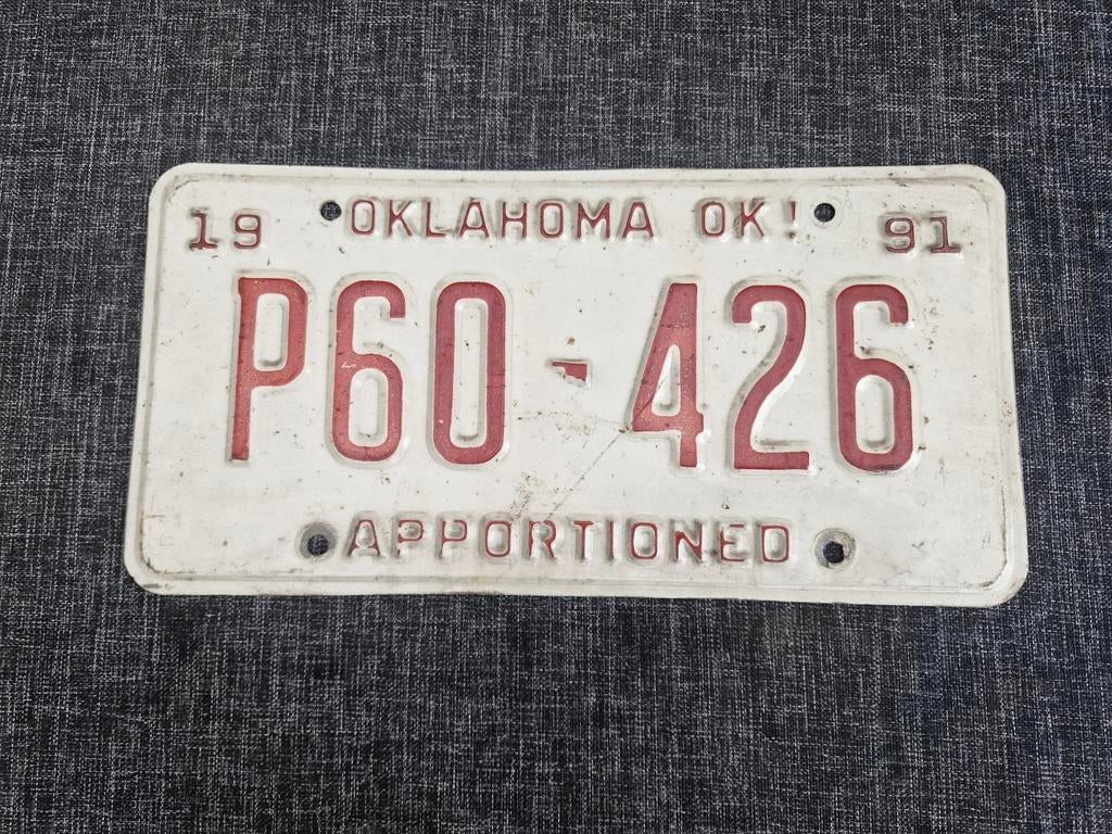 Kentekenplaat Oklahoma USA Nummerplaat nummerbord License VS, Ophalen of Verzenden, Gebruikt, Auto's