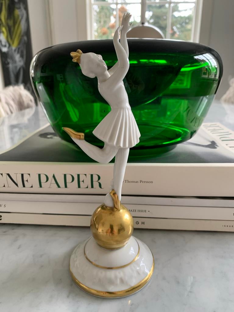Vintage Porseleinen Ballerina Beeldje, Ophalen of Verzenden