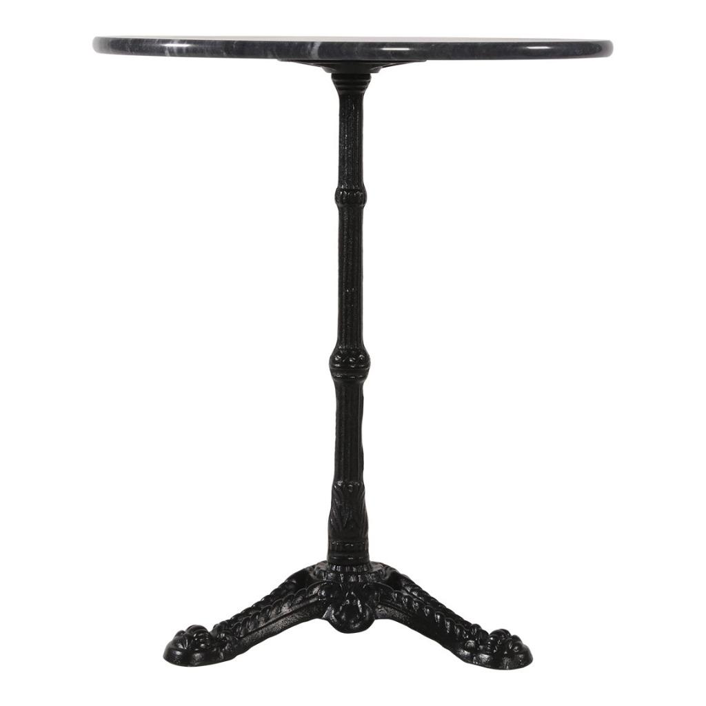 Fransetafel grijs marmer tafelblad en gietijzer onderstel, Overige materialen, Rond, Nieuw, Ophalen of Verzenden