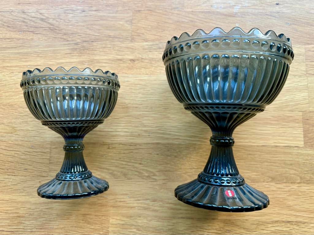 Iittala Mariskooli grijs x2 - zie omschrijving, Ophalen, Schaal, Rond, Glas