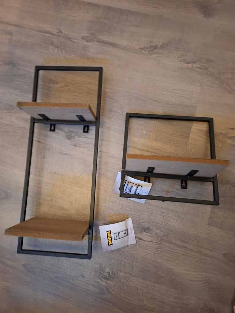 Wanddecoratie met plateaus - 2 stuks, Ophalen of Verzenden, Nieuw