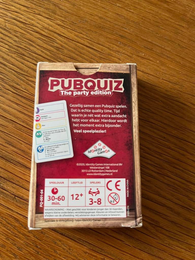 Pubquiz The Party Edition - Kaartspel voor gezellige avonden, Hobby en Vrije tijd, Gezelschapsspellen | Bordspellen, Drie of vier spelers