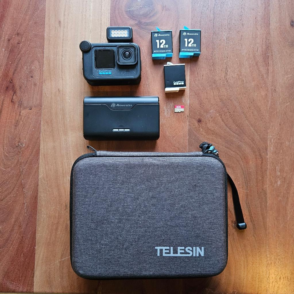 GoPro HERO12 Black Full Kit met accessoires, Ophalen of Verzenden, Zo goed als nieuw, GoPro