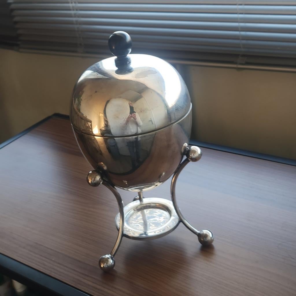 Antiek verzilverde  eierkoker  Mappin&Webb, Ophalen