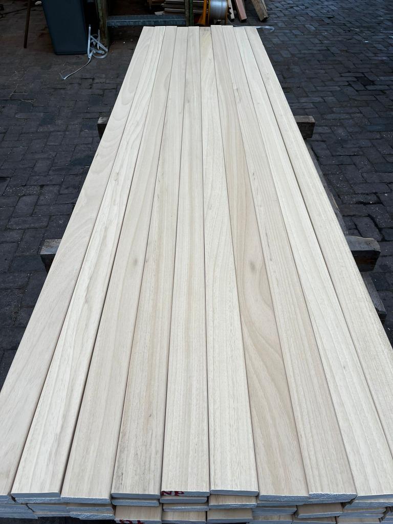 Ayous / Abachi 22x80mm latten €4,75 p/m1 ex btw (saunahout), Doe-het-zelf en Verbouw, Hout en Planken, Minder dan 25 mm, Nieuw