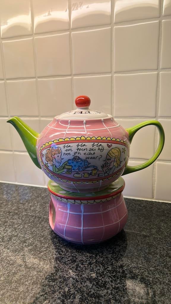 Blond amsterdam theepot met warmhouder, Ophalen, Gebruikt, Blond Amsterdam, Overige typen