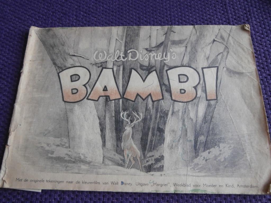 oud prentenboek plaatjesboek Walt Disney Bambi boek, Boeken, Ophalen of Verzenden, Gelezen, Disney, Prentenboek