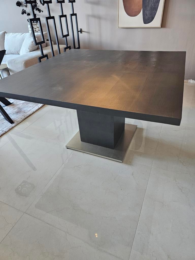 Vierkante eettafel, Huis en Inrichting, Tafels | Eettafels, Ophalen, Gebruikt, Vierkant, 100 tot 150 cm