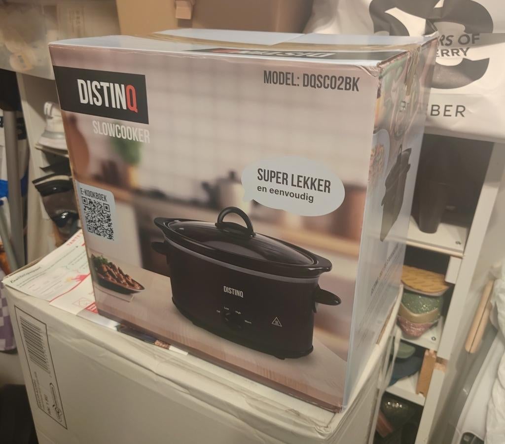 DistinQ Slowcooker 4L (model: DQSC02BK) ongeopend., Witgoed en Apparatuur, Ophalen, Nieuw