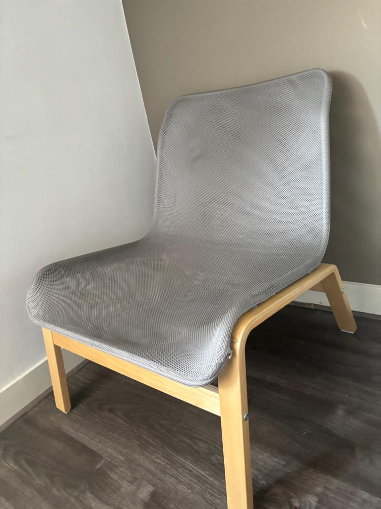 Ikea zitstoel grijs/hout, Ophalen, Gebruikt, Hout, Eén
